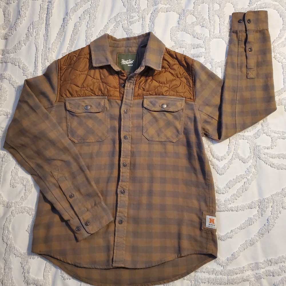 Howler Brothers Brown Plaid Shirt
